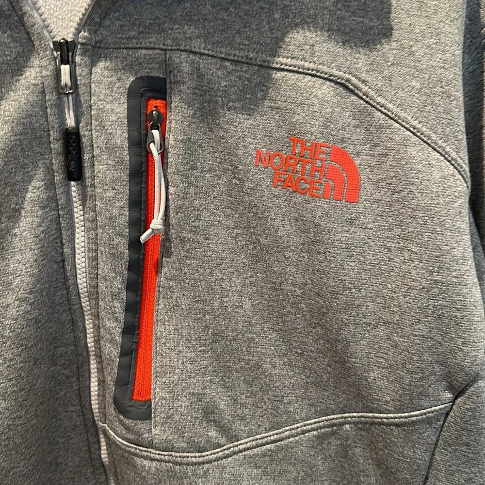 The North Face Full Zip Hoodie Jacket Mens Gray /Orange Size M nwot